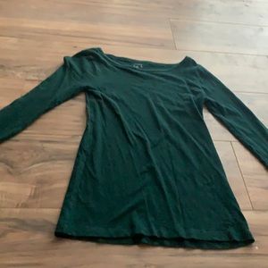 Green J. Crew Long Sleeve Painters shirt